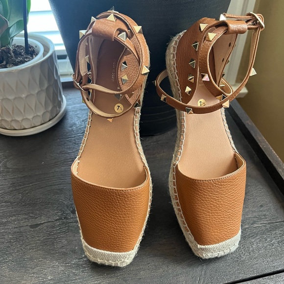 NEW MAYPOL Flat Closed Toe Espadrilles Made In Spain Leather Tan Brown 7.5 - Picture 2 of 13